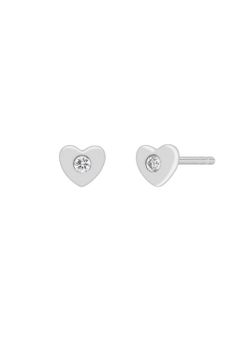 Pendientes Plata Marea Niña D04201/AA Corazón C. Diamante Laboratorio G-H VS