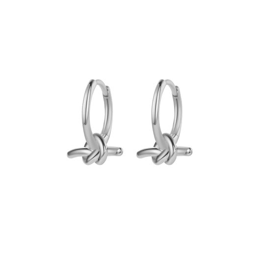 Pendientes Plata Mujer 10mm PEL1111RH Aro C. Nudo En Brillo