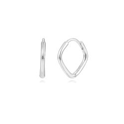 Pendientes Plata Mujer 10mm PEL1259RH10 Aro Rombo En Brillo