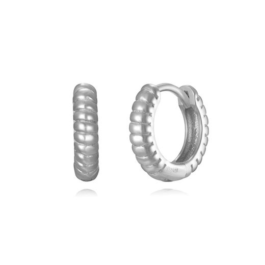 Pendientes Plata Mujer 12mm PEL1165RHXX12 Aro En Brillo
