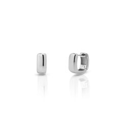 Pendientes Plata Mujer 12mm PEL1295RH12 Aro Rectangular En Brillo