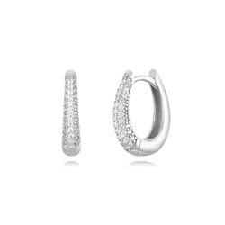 Pendientes Plata Mujer 13mm PEZ1419RH Aro Circonitas