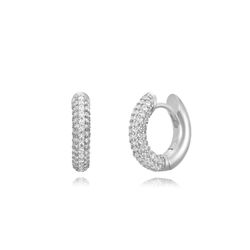 Pendientes Plata Mujer 14,5mm PEZ0776RHXX14 Aro Circonitas
