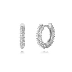 Pendientes Plata Mujer 14mm PEL1254RH Aro Engranaje En Brillo