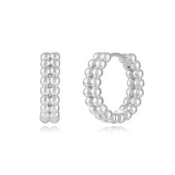 Pendientes Plata Mujer 15mm PEL1253RHXX15 Aro Bolitas En Brillo