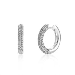 Pendientes Plata Mujer 16,5mm PEZ0776RHXX16 Aro Circonitas