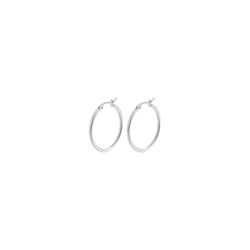 Pendientes Plata Mujer 20mm PEL1203PLXX20 Aro En Brillo