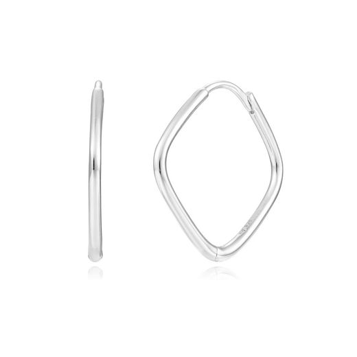 Pendientes Plata Mujer 20mm PEL1259RH20 Aro Rombo En Brillo