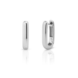 Pendientes Plata Mujer 20mm PEL1295RH20 Aro Rectangular En Brillo