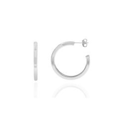 Pendientes Plata Mujer 21mm PEL0146RHXX21 Aro Abierto En Brillo