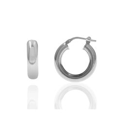 Pendientes Plata Mujer 25mm PEL0123RHXX25 Aro En Brillo