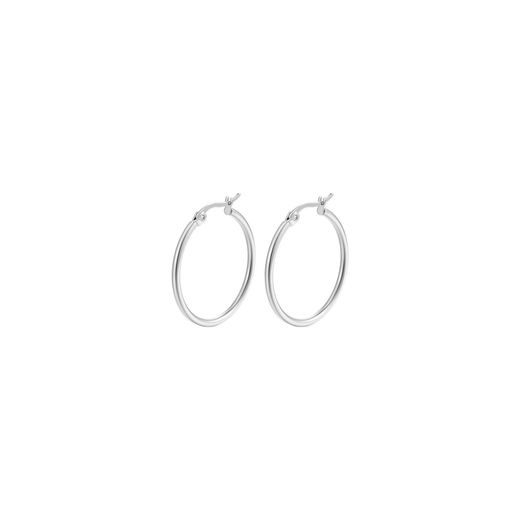 Pendientes Plata Mujer 25mm PEL1203PLXX25 Aro En Brillo