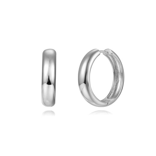 Pendientes Plata Mujer 25mm PEL1256RHXX25 Aro En Brillo