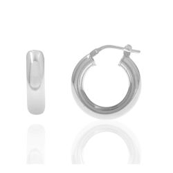 Pendientes Plata Mujer 30mm PEL0123RHXX30 Aro En Brillo