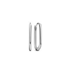 Pendientes Plata Mujer 30mm PEL1278RHXX30 Aro Rectangular En Brillo