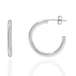 Pendientes Plata Mujer 31mm PEL0002RHXX31 Aro Abierto En Brillo
