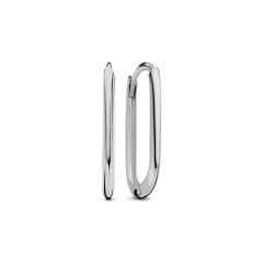 Pendientes Plata Mujer 40mm PEL1278RHXX40 Aro Rectangular En Brillo