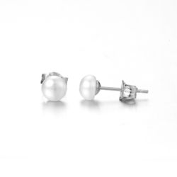 Pendientes Plata Mujer 4mm PEM0273RHPA04 Perla Cultivada
