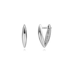Pendientes Plata Mujer 7x14mm PEL1255RH14 Aro Triángulo En Brillo