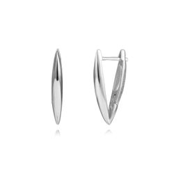 Pendientes Plata Mujer 7x20mm PEL1255RH20 Aro Triángulo En Brillo
