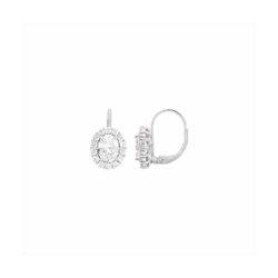 Pendientes Plata Mujer E05211 Óvalo C. Circonitas