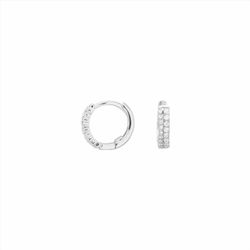 Pendientes Plata Mujer E17031 Aro C. Circonitas