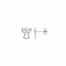 Pendientes Plata Mujer E17300 Ángel Calado C. Circonitas