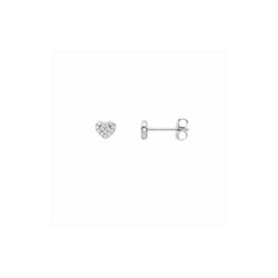 Pendientes Plata Mujer E21724 Corazón C. Circonitas