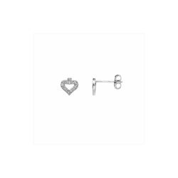 Pendientes Plata Mujer E21725 Corazón C. Circonitas