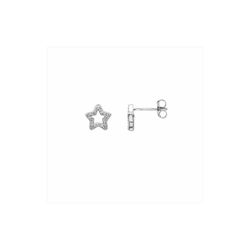 Pendientes Plata Mujer E21726 Estrella Calada C. Circonitas