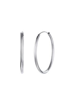 Pendientes Plata Mujer PAR 15/18 Aro Liso En Brillo