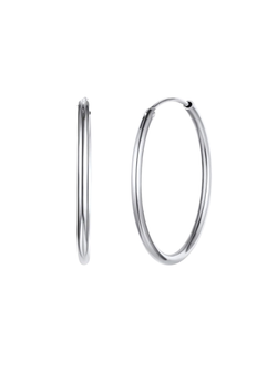 Pendientes Plata Mujer PAR 15/25 Aro Liso En Brillo