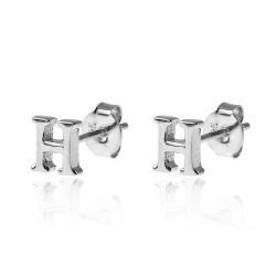 Pendientes Plata Mujer PE00457RHH Letra H 6mm