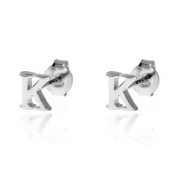 Pendientes Plata Mujer PE00457RHK Letra K 6mm
