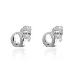Pendientes Plata Mujer PE00457RHQ Letra Q 6mm