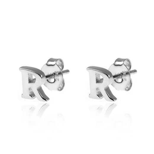 Pendientes Plata Mujer PE00457RHR Letra R 6mm