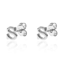 Pendientes Plata Mujer PE00457RHS Letra S 6mm