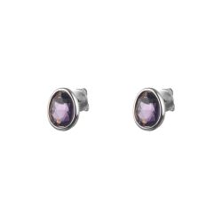Pendientes Plata Mujer PEM0006RHAM Piedras Minerales Amatista