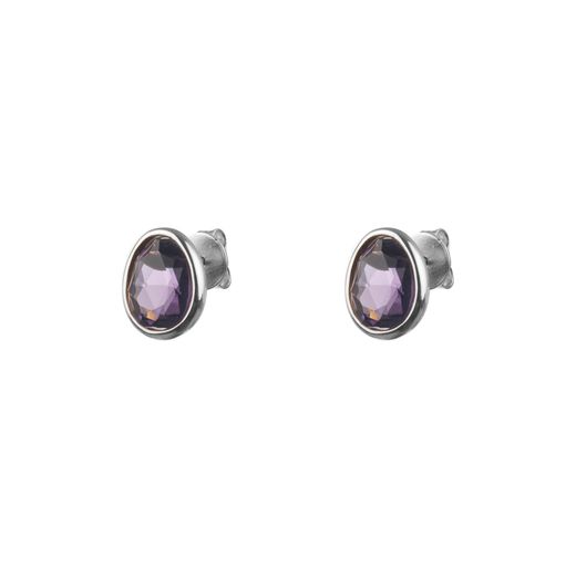 Pendientes Plata Mujer PEM0006RHAM Piedras Minerales Amatista