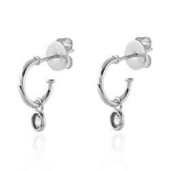 Pendientes Plata Mujer PEM0013RHAA Piedras Minerales Agata Azul