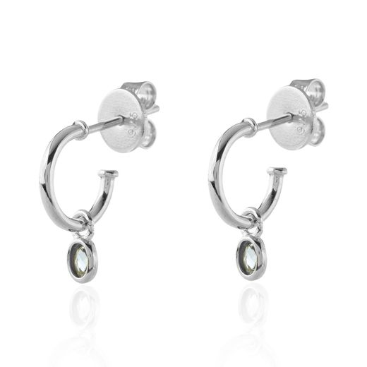 Pendientes Plata Mujer PEM0013RHAA Piedras Minerales Agata Azul