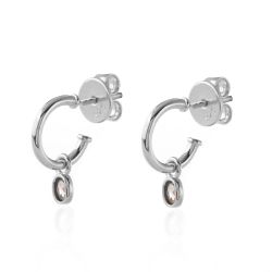 Pendientes Plata Mujer PEM0013RHAM Piedras Minerales Amatista