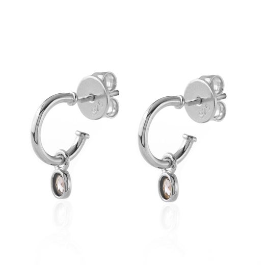 Pendientes Plata Mujer PEM0013RHAM Piedras Minerales Amatista