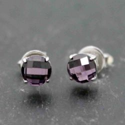 Pendientes Plata Mujer PEM0016RHAM Piedras Minerales Amatista