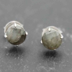 Pendientes Plata Mujer PEM0016RHLA Piedras Minerales Labradorita
