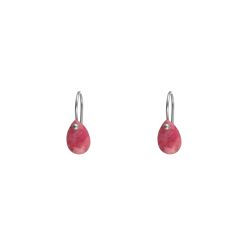 Pendientes Plata Mujer PEM0039RHRU Piedras Minerales Rubí