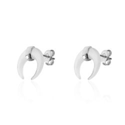 Pendientes Plata Mujer PEM0040RHNA Cuerno Piedras Minerales Nacar