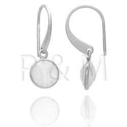 Pendientes Plata Mujer PEM0041RHOX Piedras Minerales Onix Negro