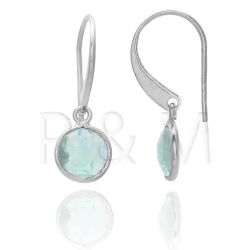 Pendientes Plata Mujer PEM0041RHTA Piedras Minerales Topacio Azul
