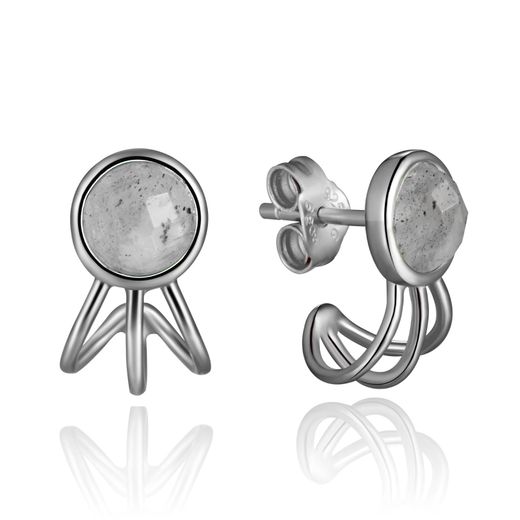 Pendientes Plata Mujer PEM0045RHLA Piedras Minerales Labradorita